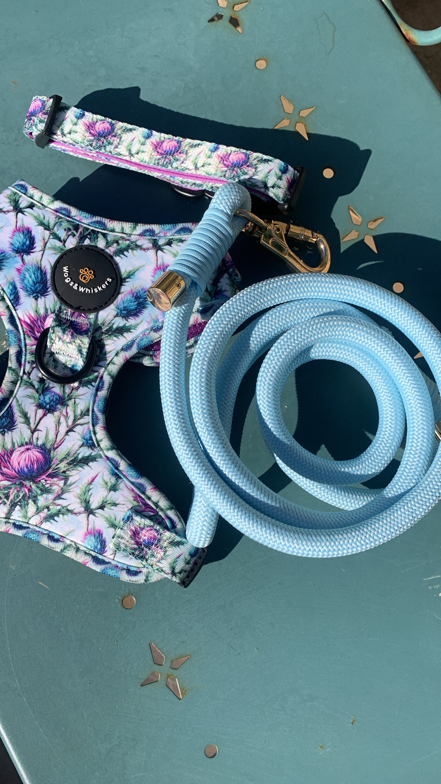 Baby Blue Rope Leash Flexible and Lightweight