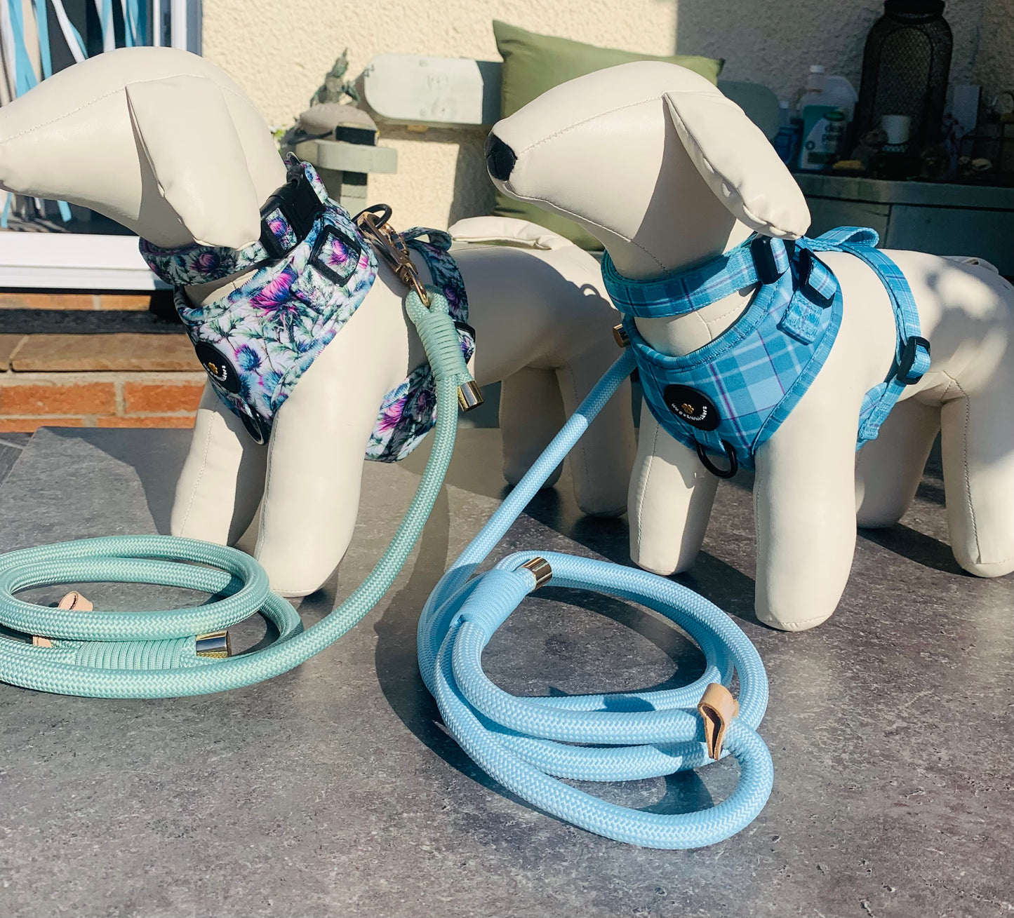 Baby Blue Rope Leash Flexible and Lightweight
