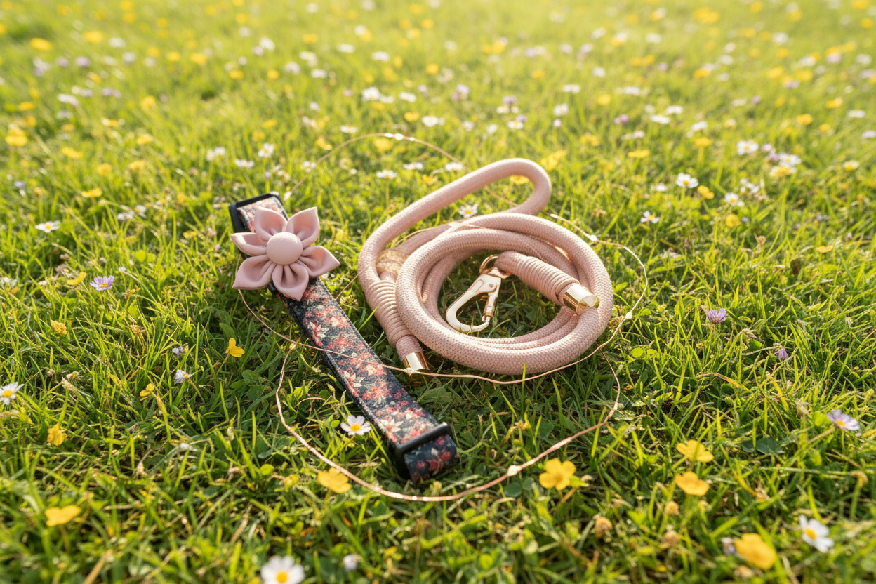 Hebridean Rose Rope Dog Lead