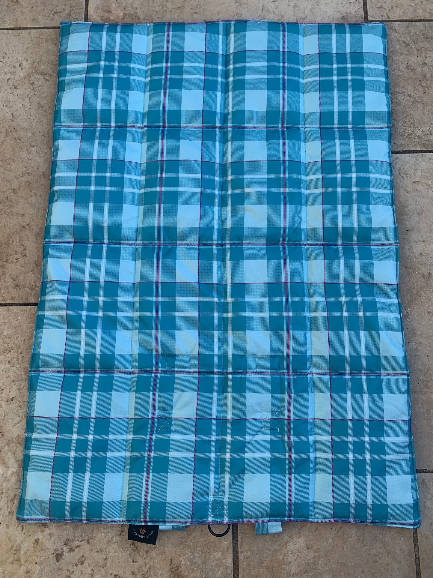 Turquoise Tartan Travel and Settle Mat