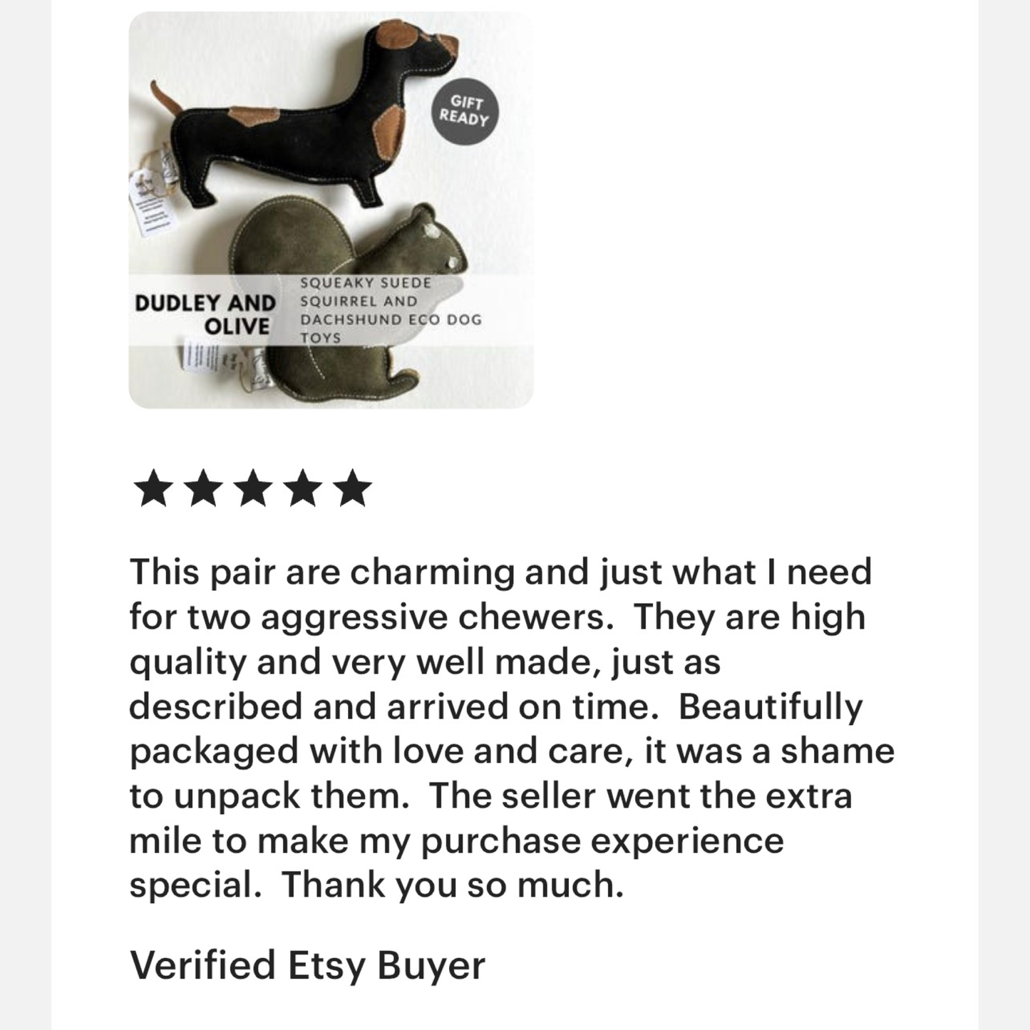 Squeaky Suede Squirrel ‘Olive’