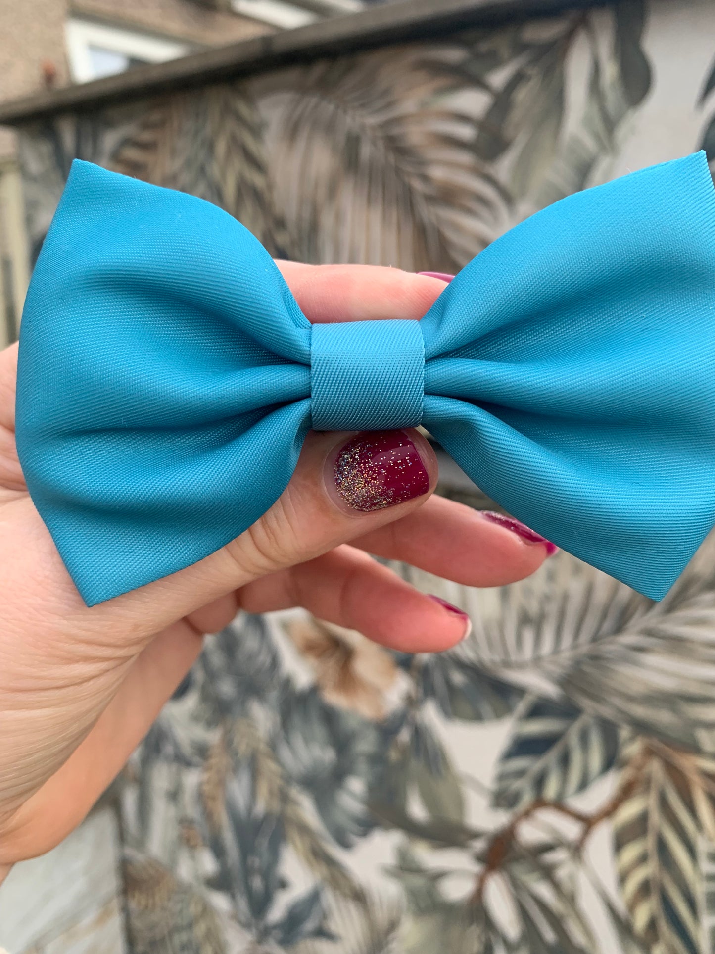 Turquoise Bow Collar Accessory