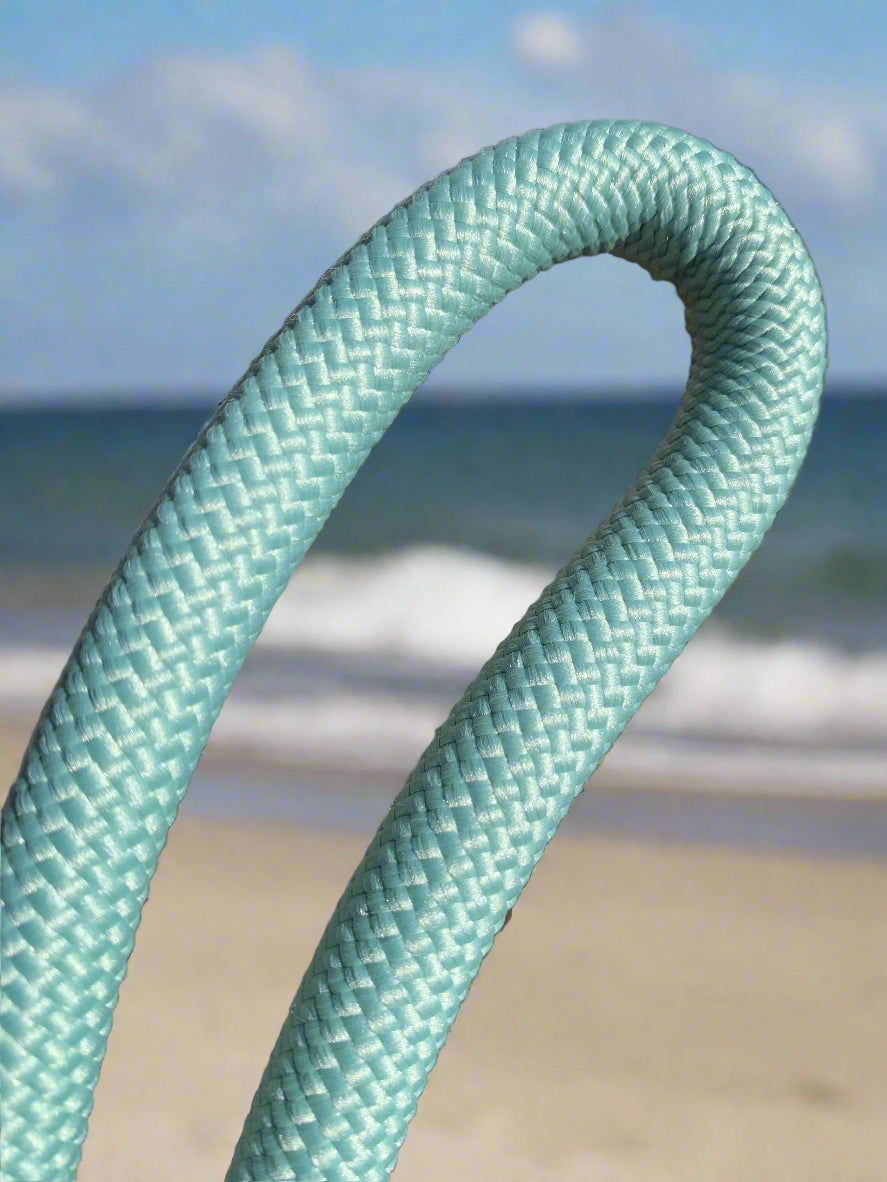 Sage green rope dog lead