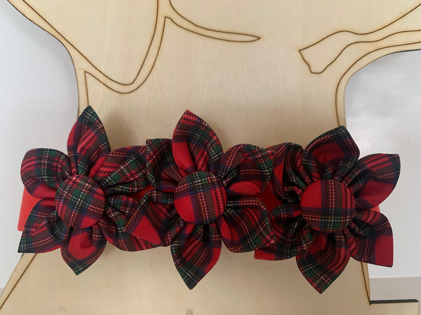 Royal Stewart Tartan Flower Collar Accessory