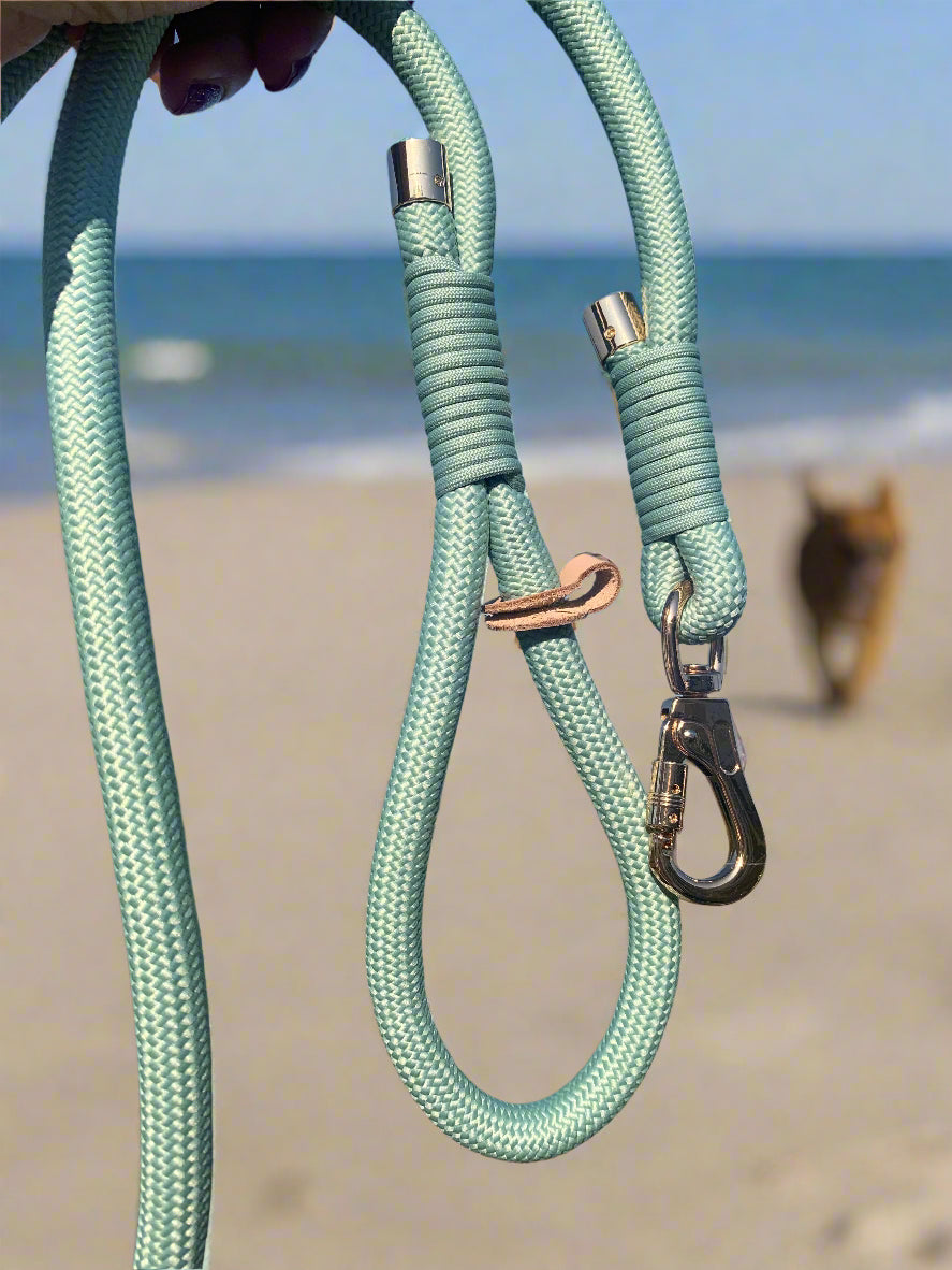 Wicked green rope dog lead