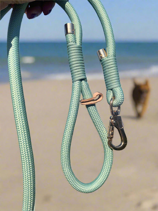 Wicked green rope dog lead