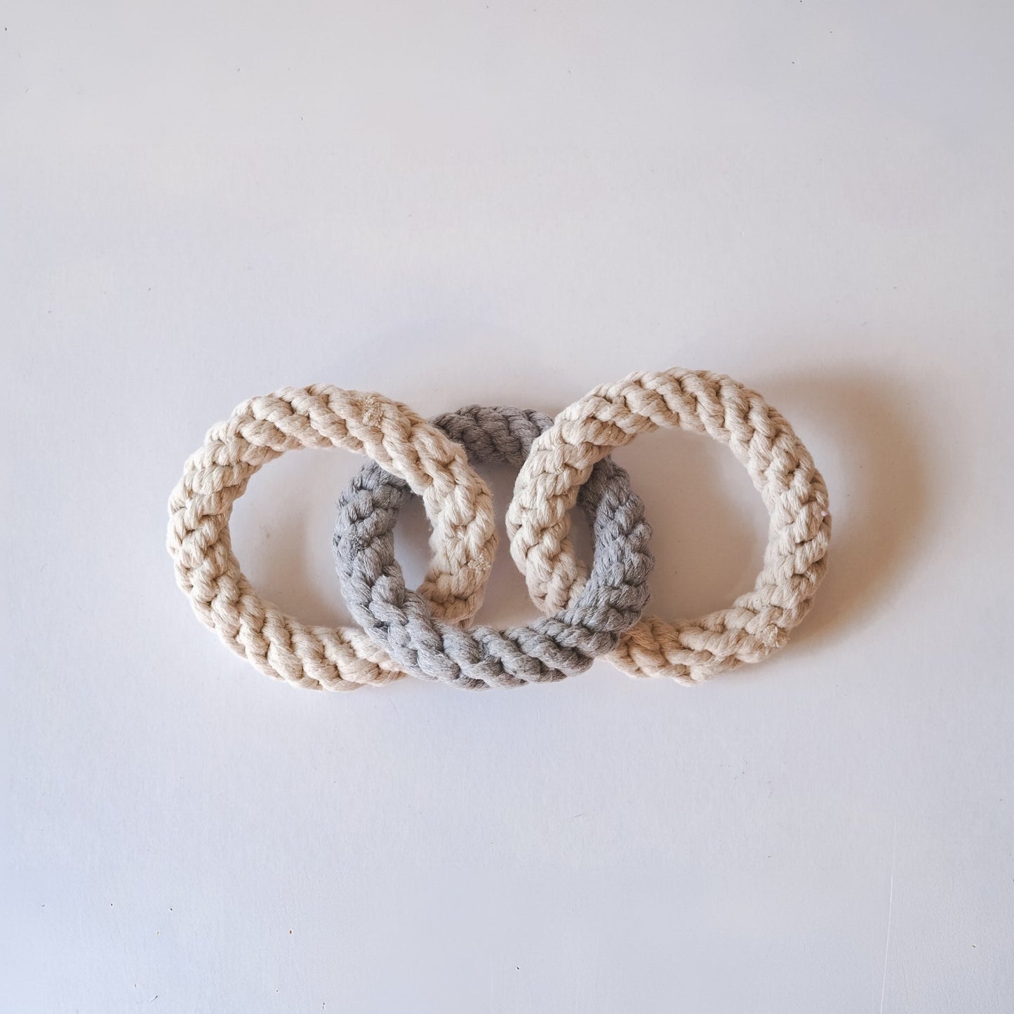 Tri Ring Natural Rope Dog Toy