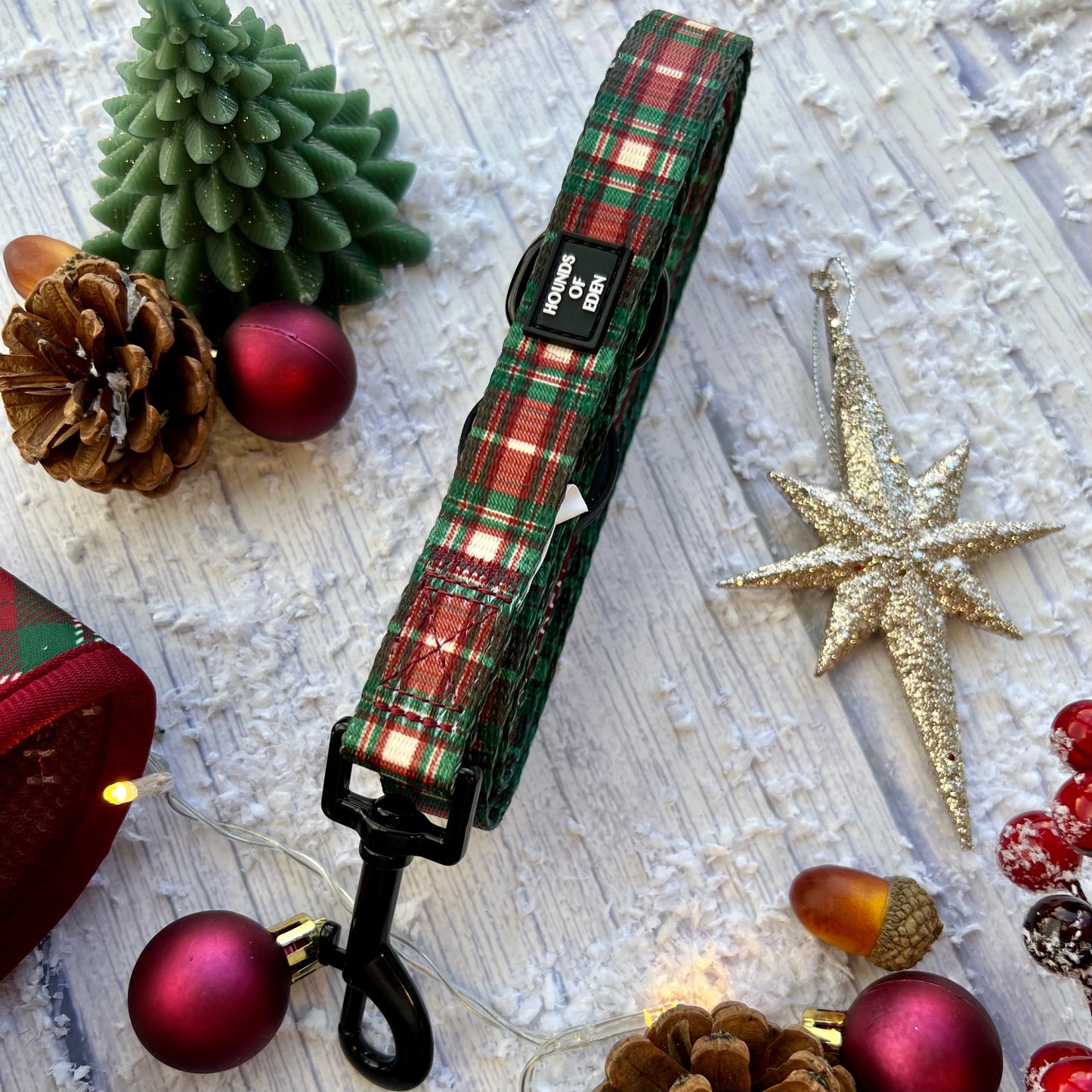 Tartan Me Up - Red & Cream Tartan Design Dog Lead