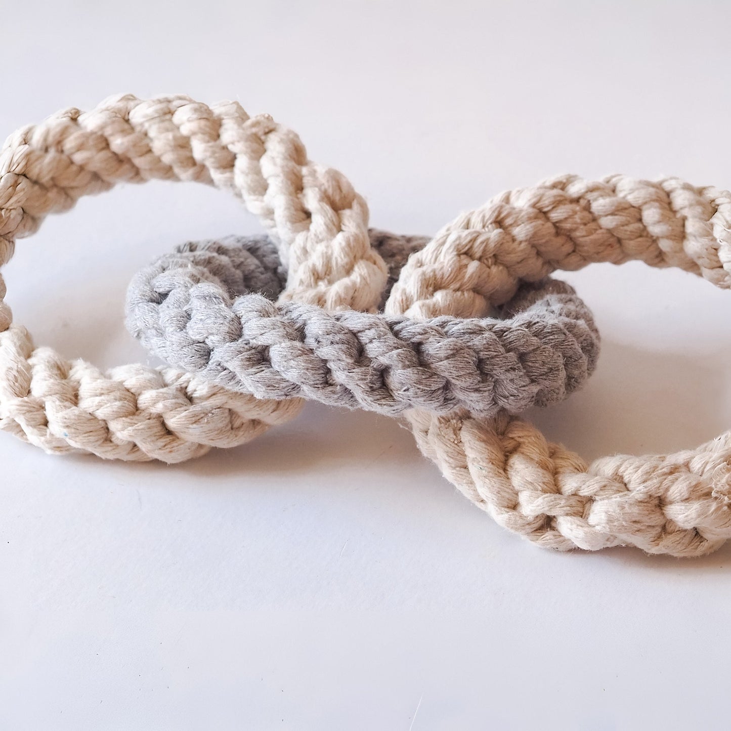 Tri Ring Natural Rope Dog Toy