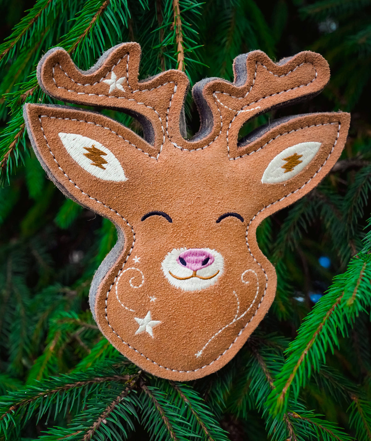 Christmas Roe the Deer tough dog toy