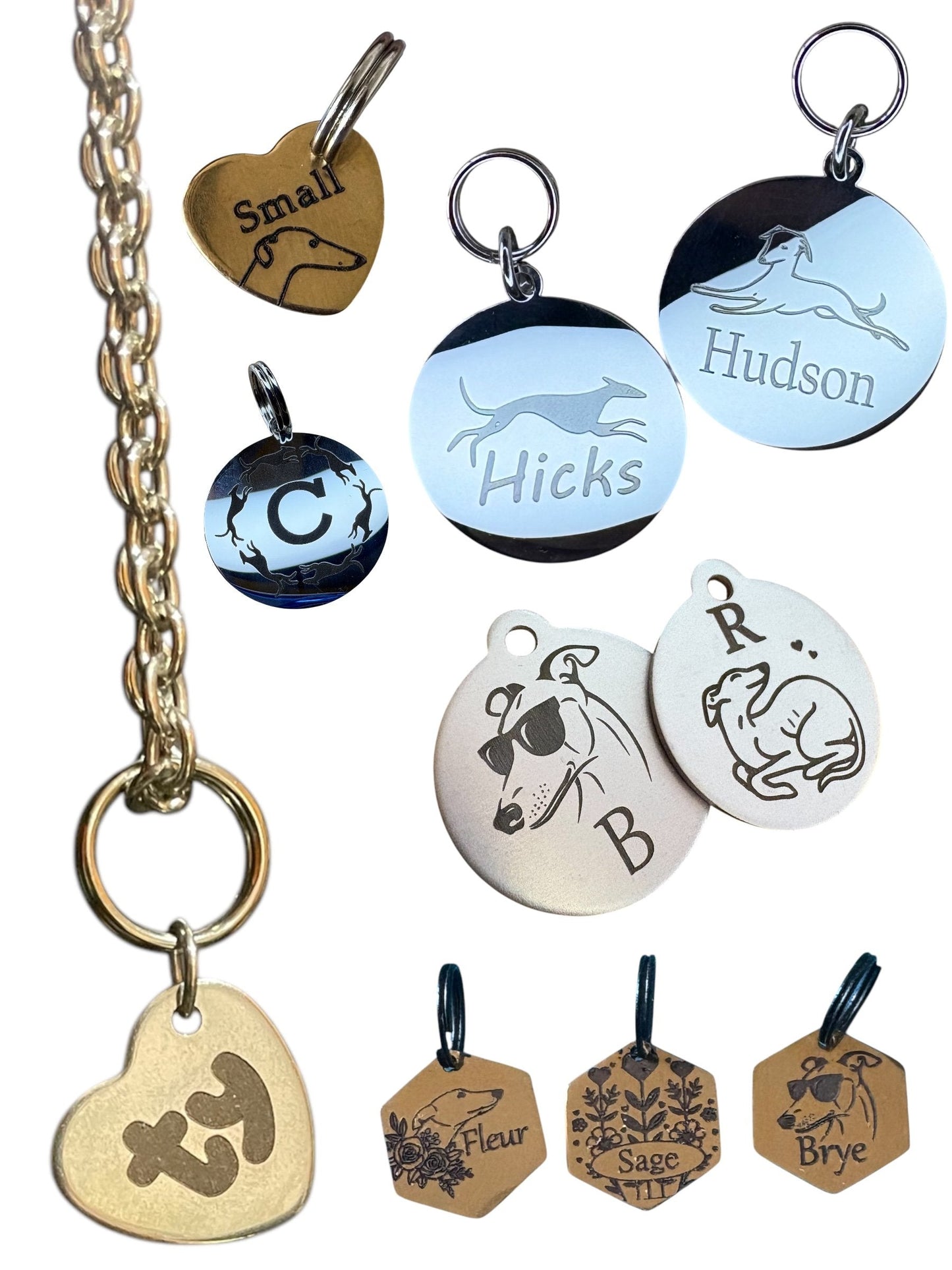 Engraved Dog Tags - Bones