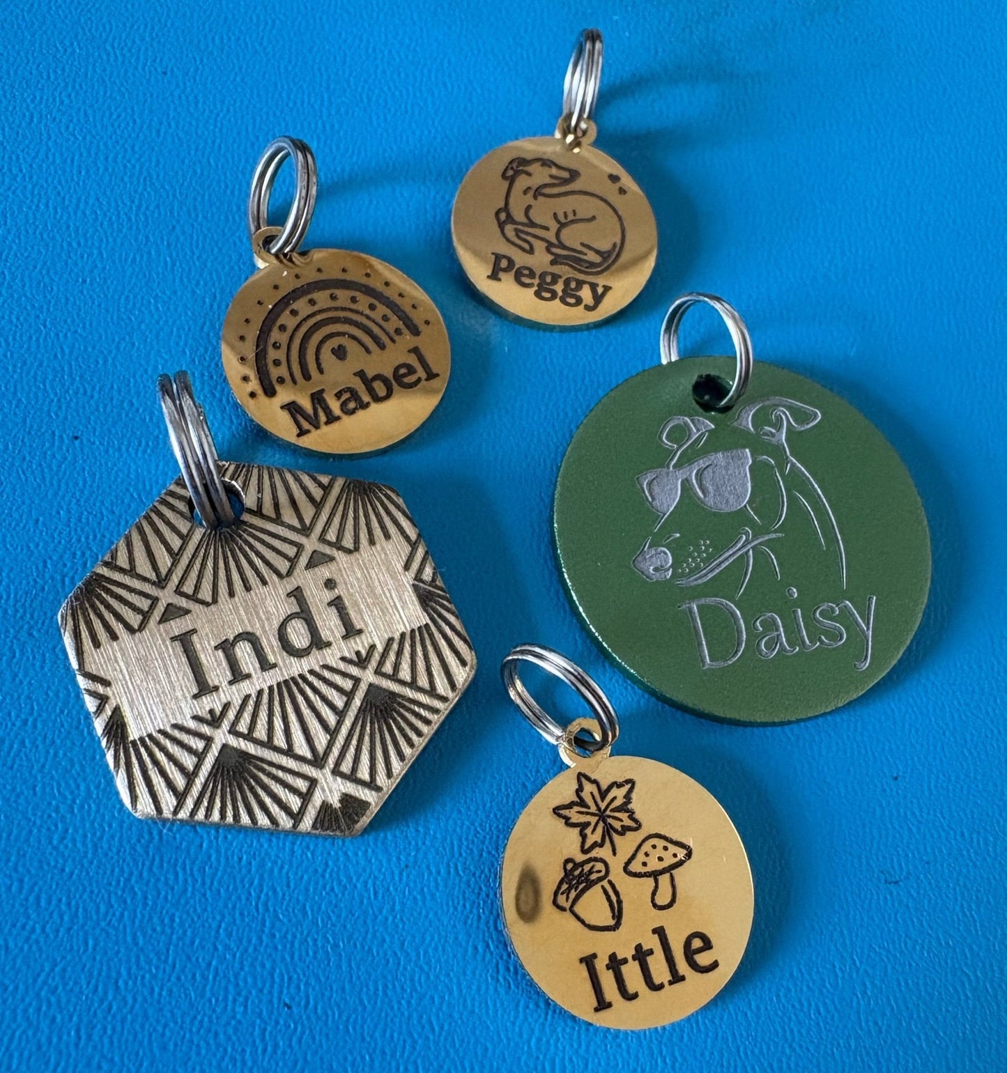 Engraved Dog Tags - Heart