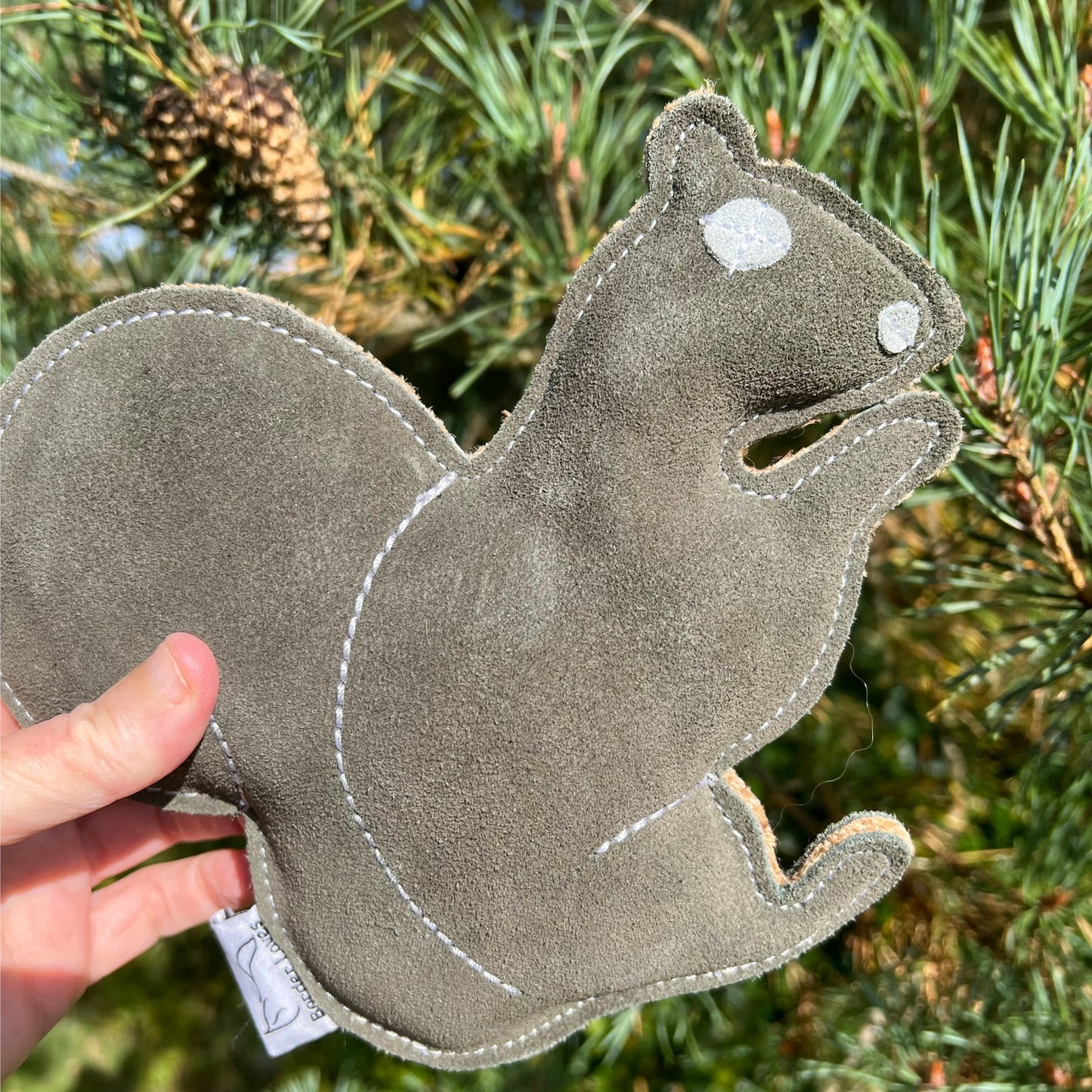 Squeaky Suede Squirrel ‘Olive’