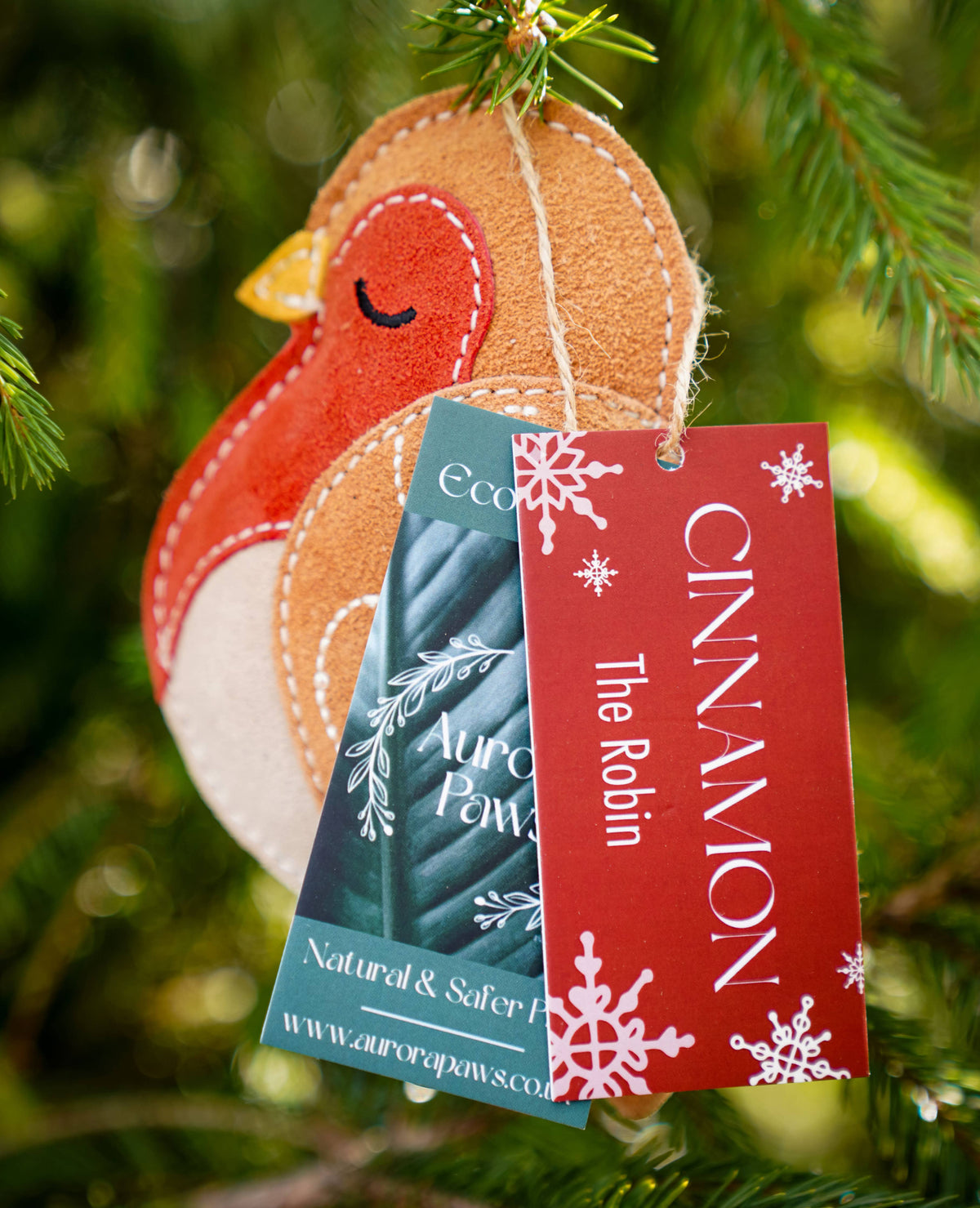 Christmas Cinnamon the Robin Eco Dog Toy