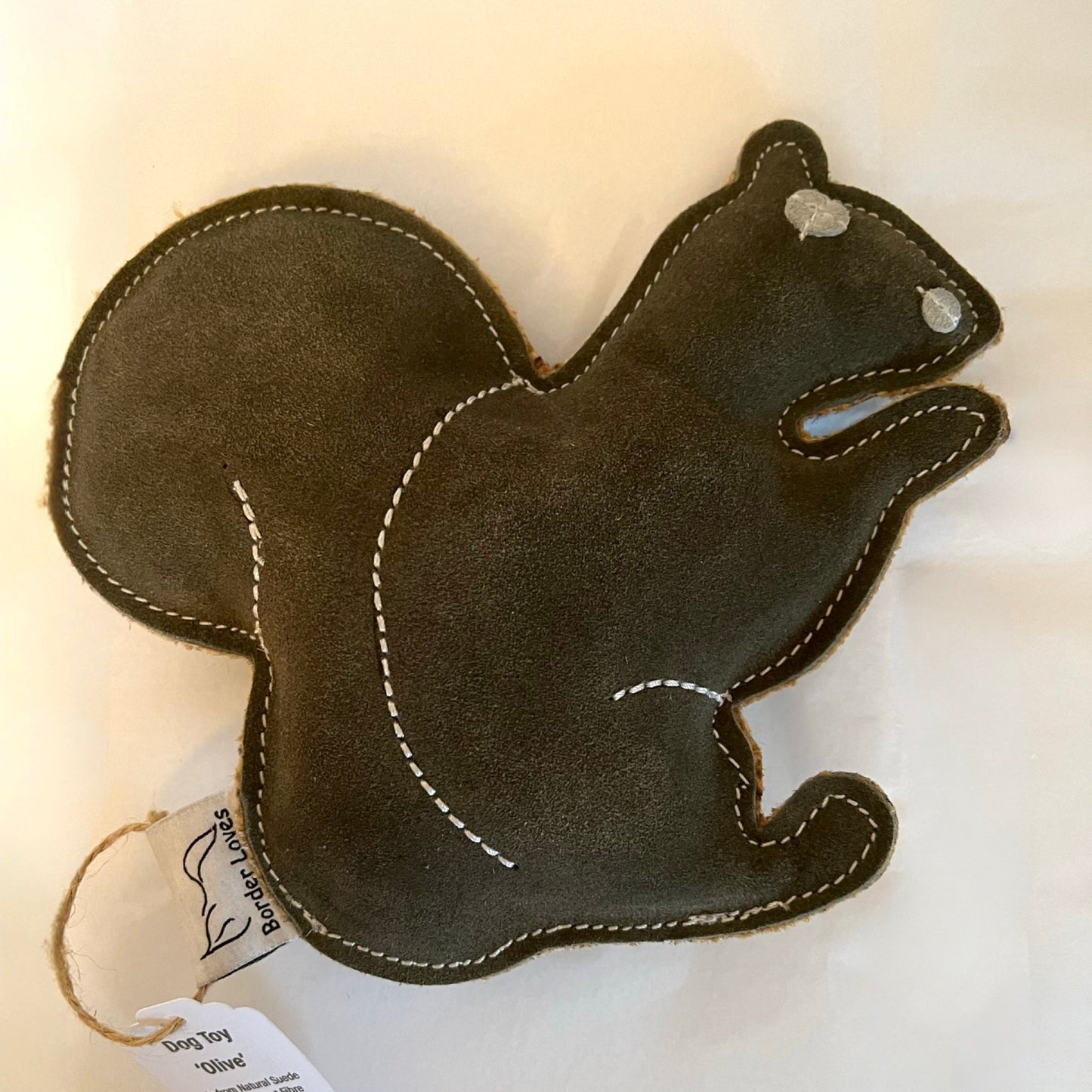 Squeaky Suede Squirrel ‘Olive’