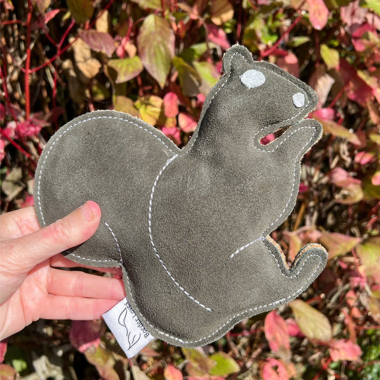 Squeaky Suede Squirrel ‘Olive’
