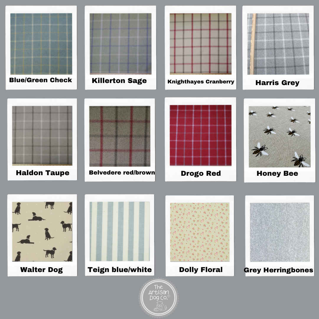 Regular Luxury Handcrafted Knighthayes Cream/red/grey check Dog/pet Blanket