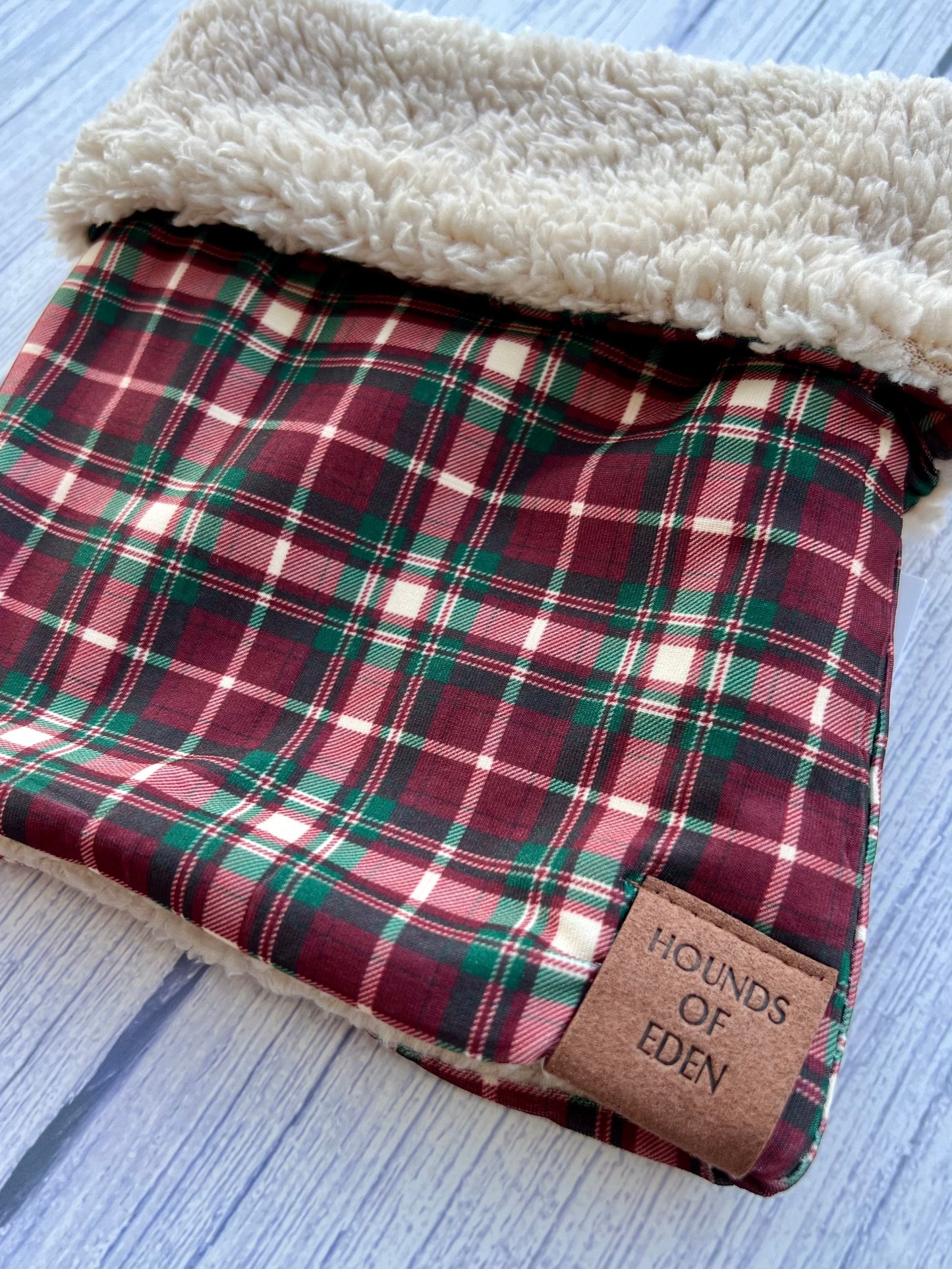 Tartan Me Up - Red & Cream Tartan Dog Snood