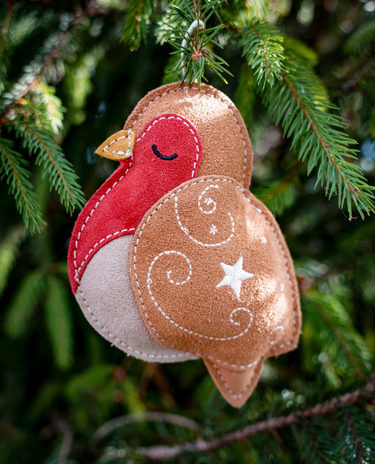 Christmas Cinnamon the Robin Eco Dog Toy