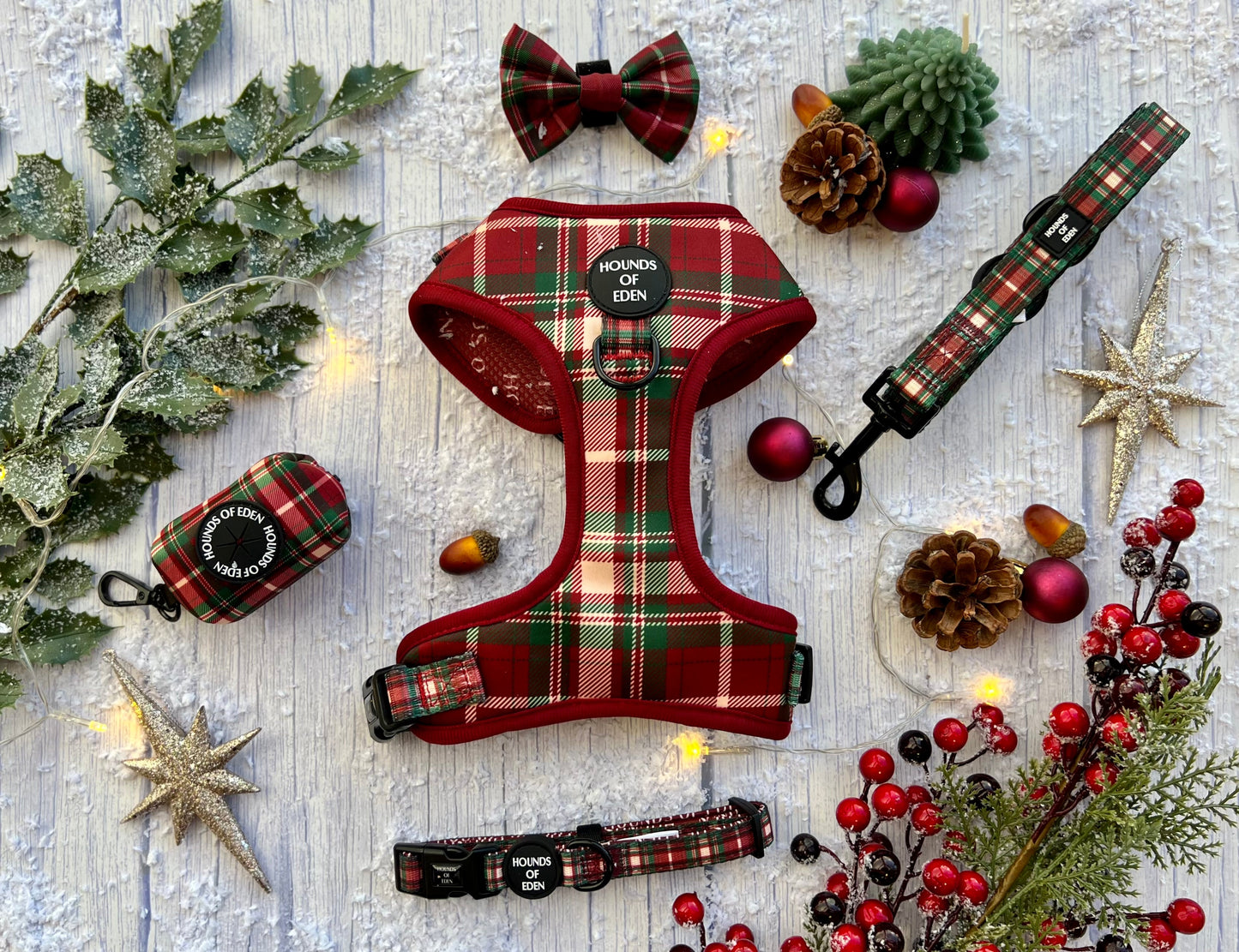 Tartan Me Up - Red & Cream Tartan Design Dog Lead