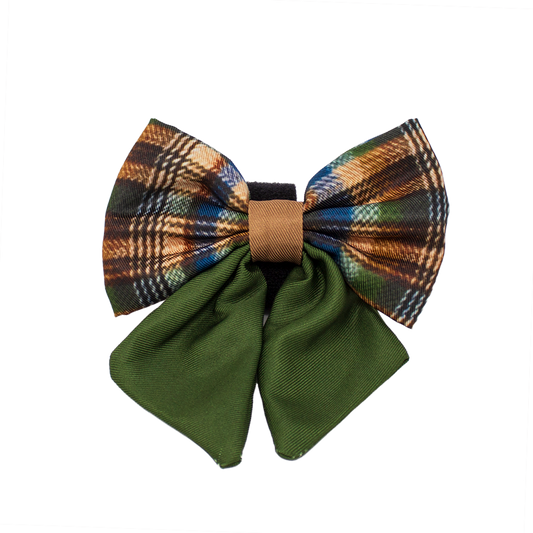 Oak Forest Plaid Sailor Bow