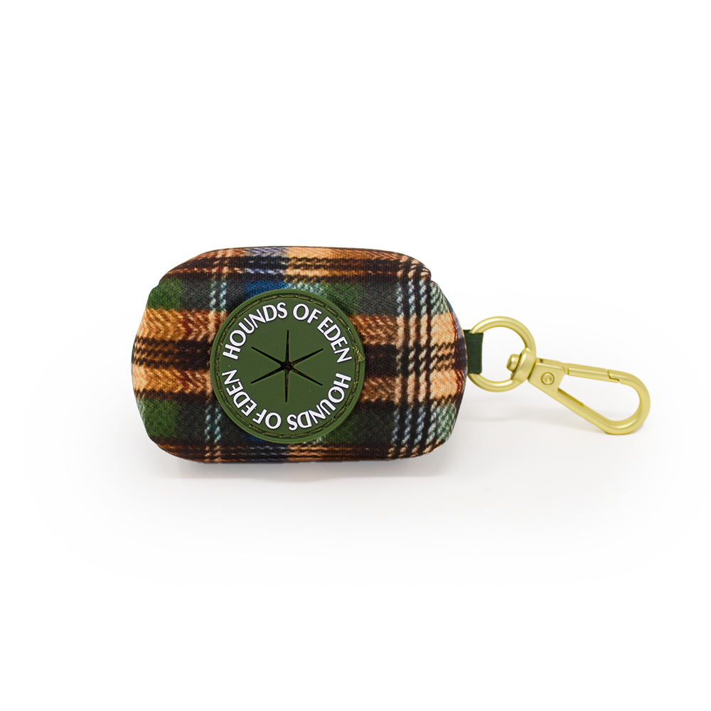 Oak Forest Plaid Poo Bag / Treat Holder