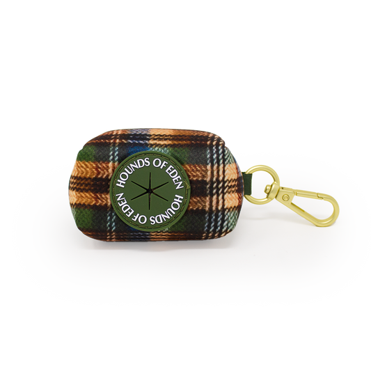 Oak Forest Plaid Poo Bag / Treat Holder