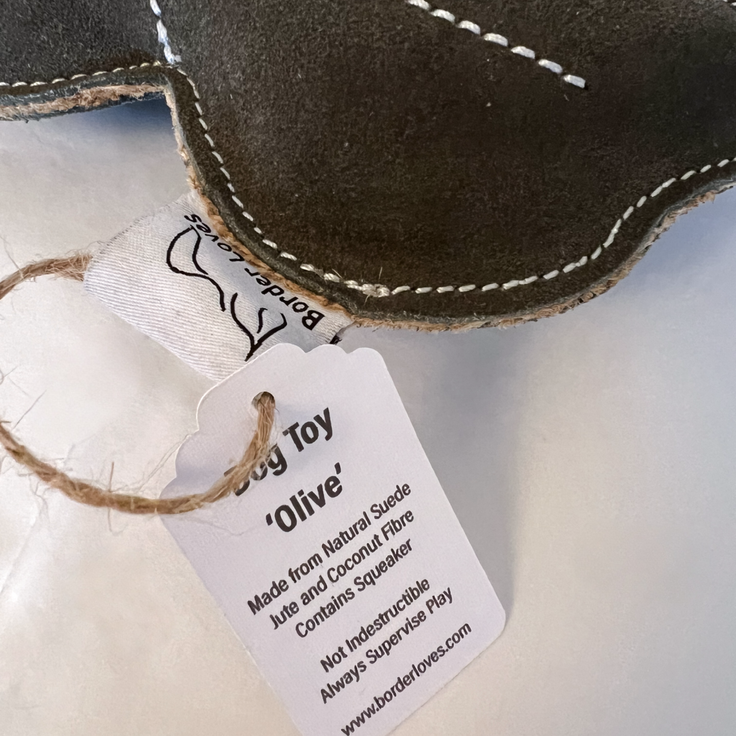 Squeaky Suede Squirrel ‘Olive’