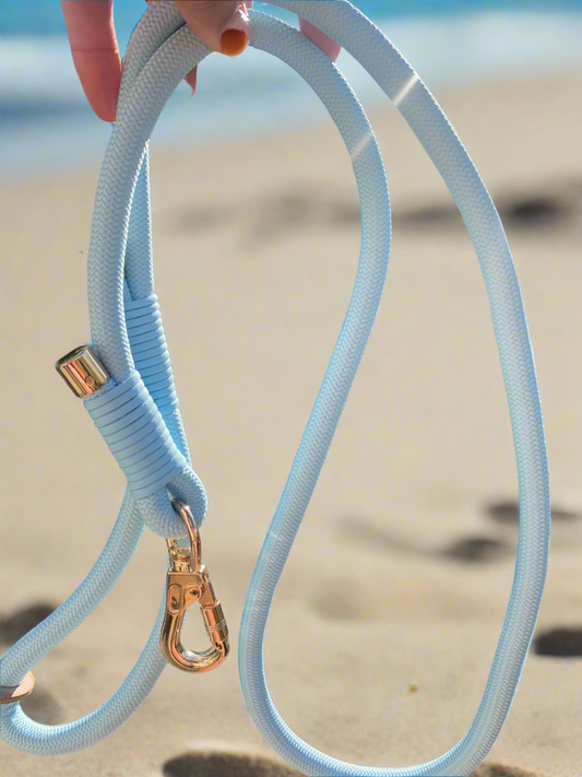 Baby Blue Rope Leash Flexible and Lightweight