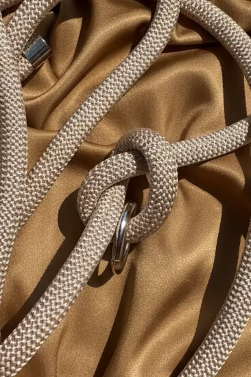 Cream Jacquard Collar & Multiway Leash Set