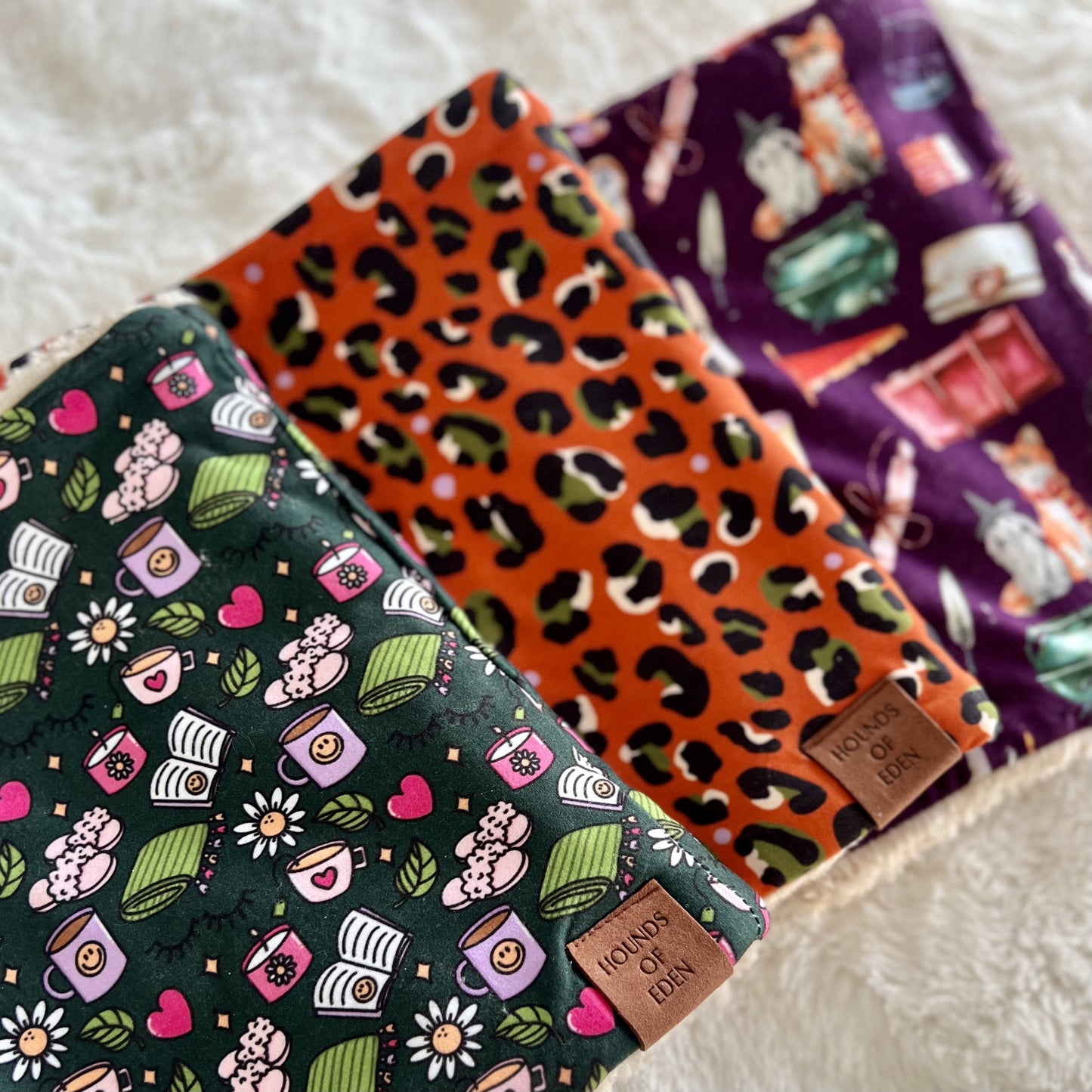 Burnt Orange Leopard Dog Snood