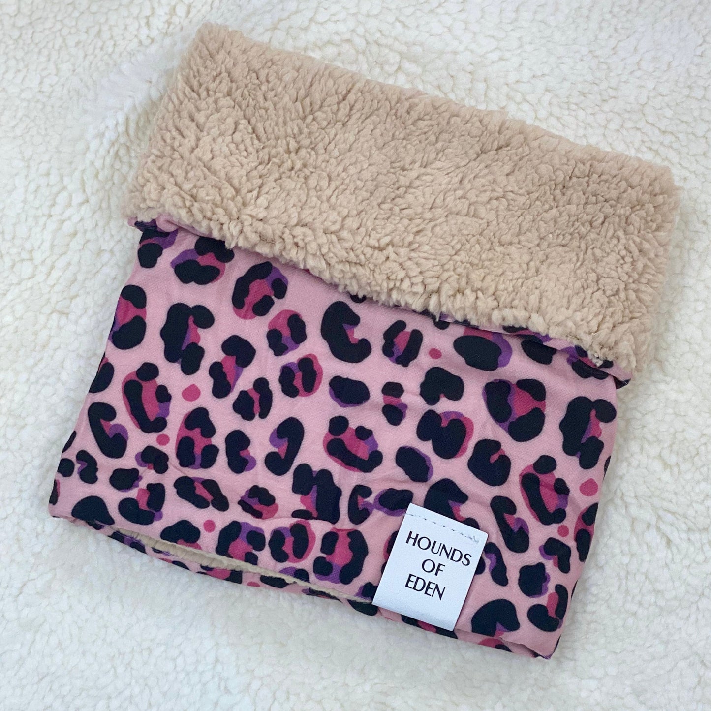 Blushing Leopard Dog Snood