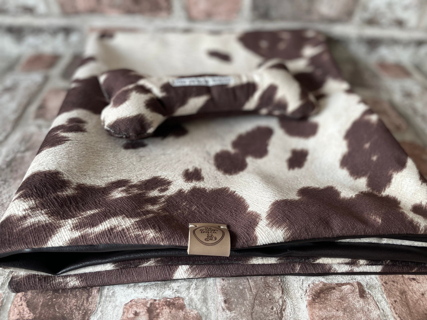 Luxury Handcrafted Faux Cow Hide Dog/Pet Blanket/Sofa Protector