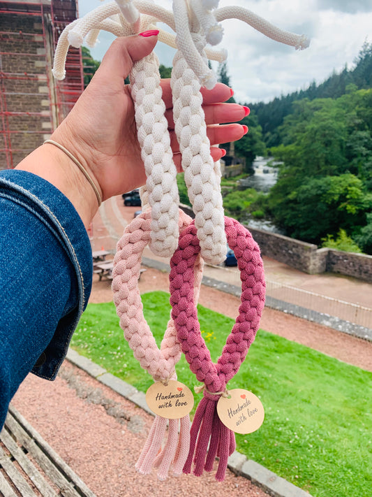Interactive double loop rope dog toy