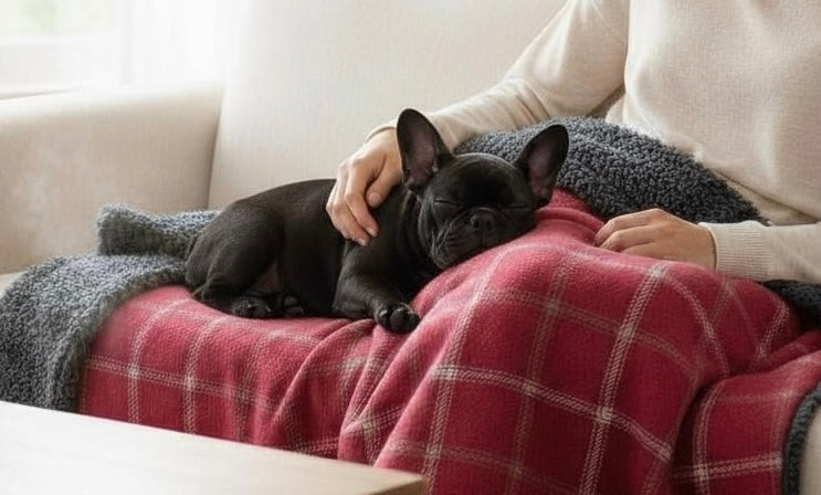 Luxury Handcrafted Drogo Red Check Dog/pet Blanket