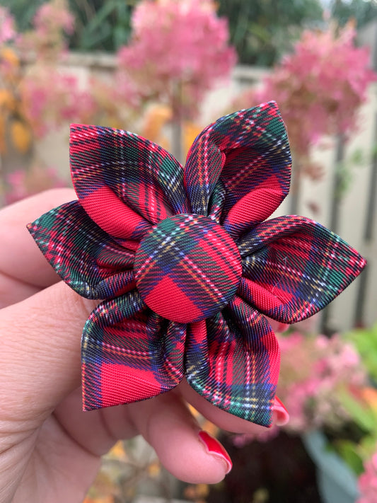 Royal Stewart Tartan Flower Collar Accessory