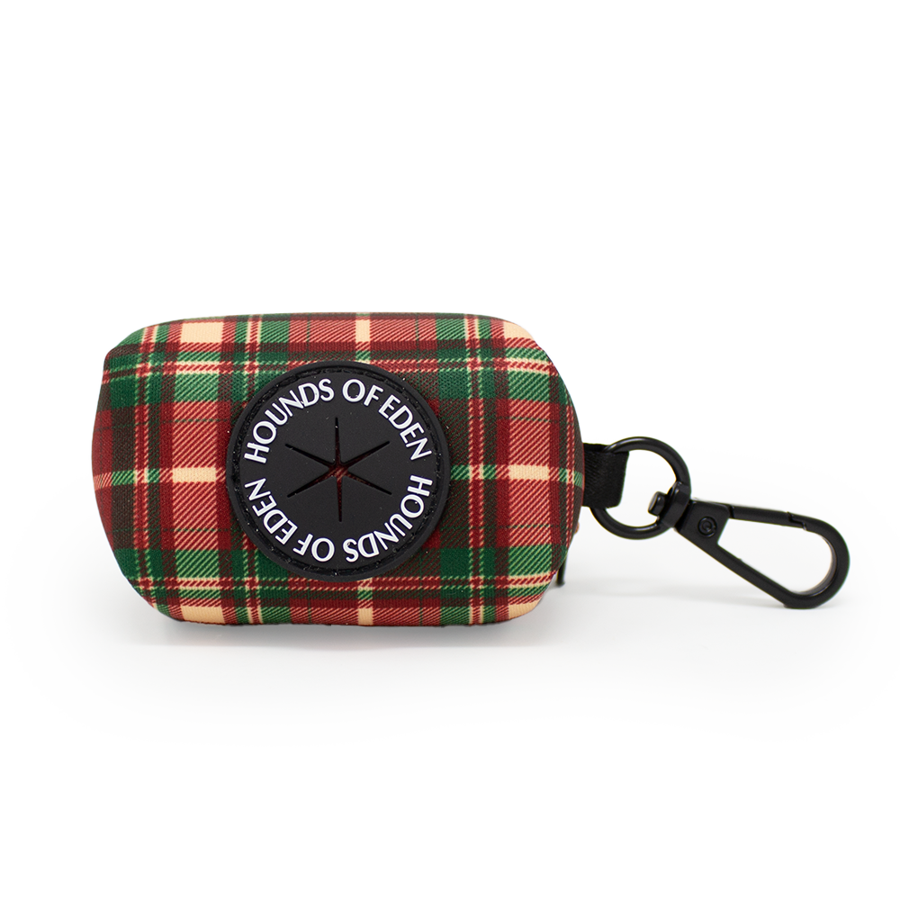 Tartan Me Up - Red & Cream Tartan Design Poop Bag Holder