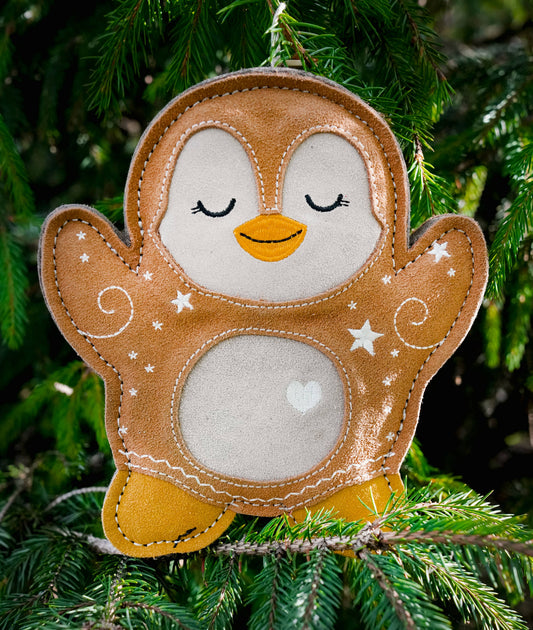 Christmas Poppy the Gingerbread Penguin Tough Dog Toy